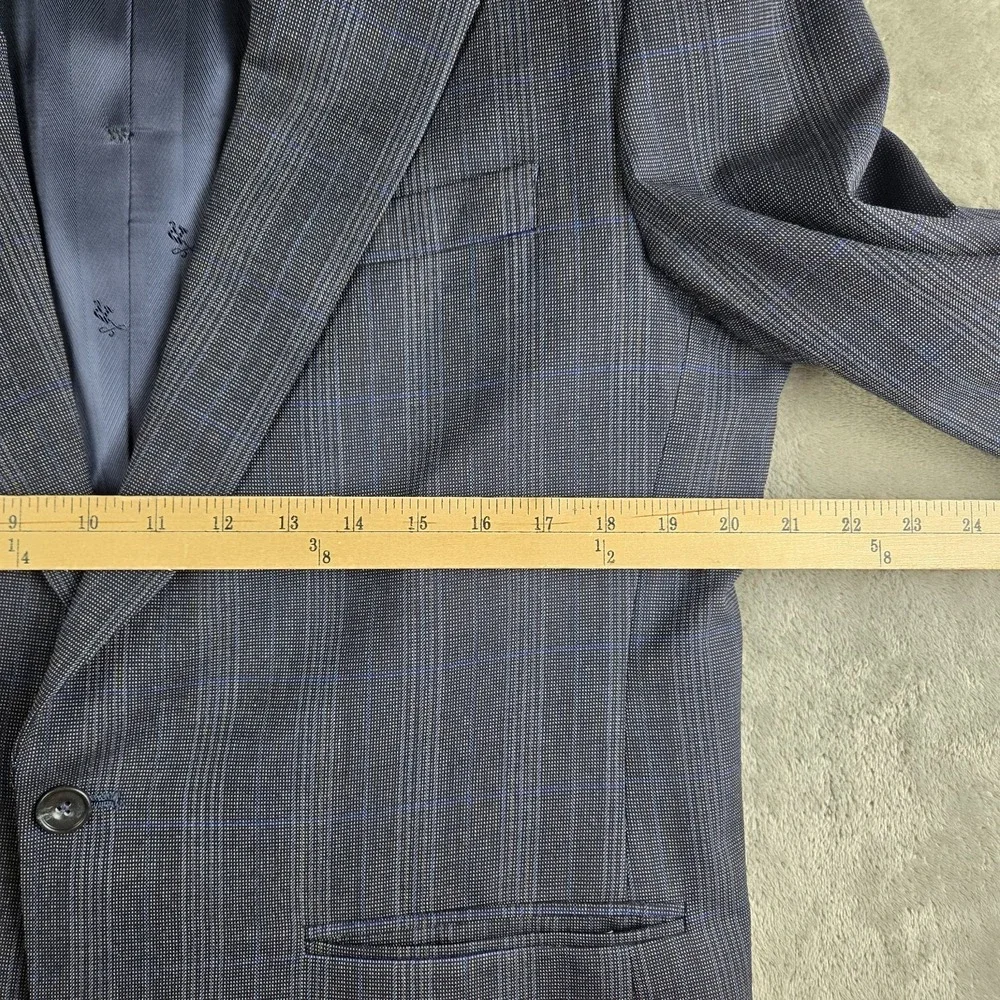Vintage Louis Roth Blazer Jacket Mens 42R Gray USA Tailored Classic Business